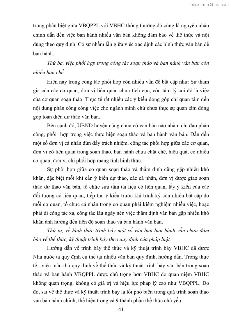 Khóa luận tốt nghiệp Soạn thảo và ban hành văn bản hành chính tại UBND huyện Lương Sơn, tỉnh Hòa Bình - 4 Trang 47