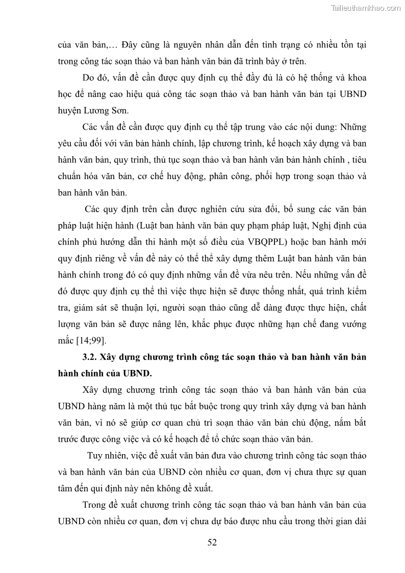 Khóa luận tốt nghiệp Soạn thảo và ban hành văn bản hành chính tại UBND huyện Lương Sơn, tỉnh Hòa Bình - 5 Trang 58