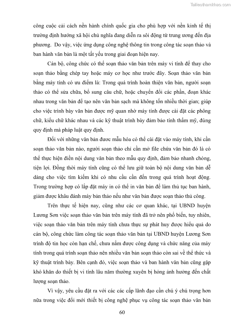 Khóa luận tốt nghiệp Soạn thảo và ban hành văn bản hành chính tại UBND huyện Lương Sơn, tỉnh Hòa Bình - 6 Trang 66