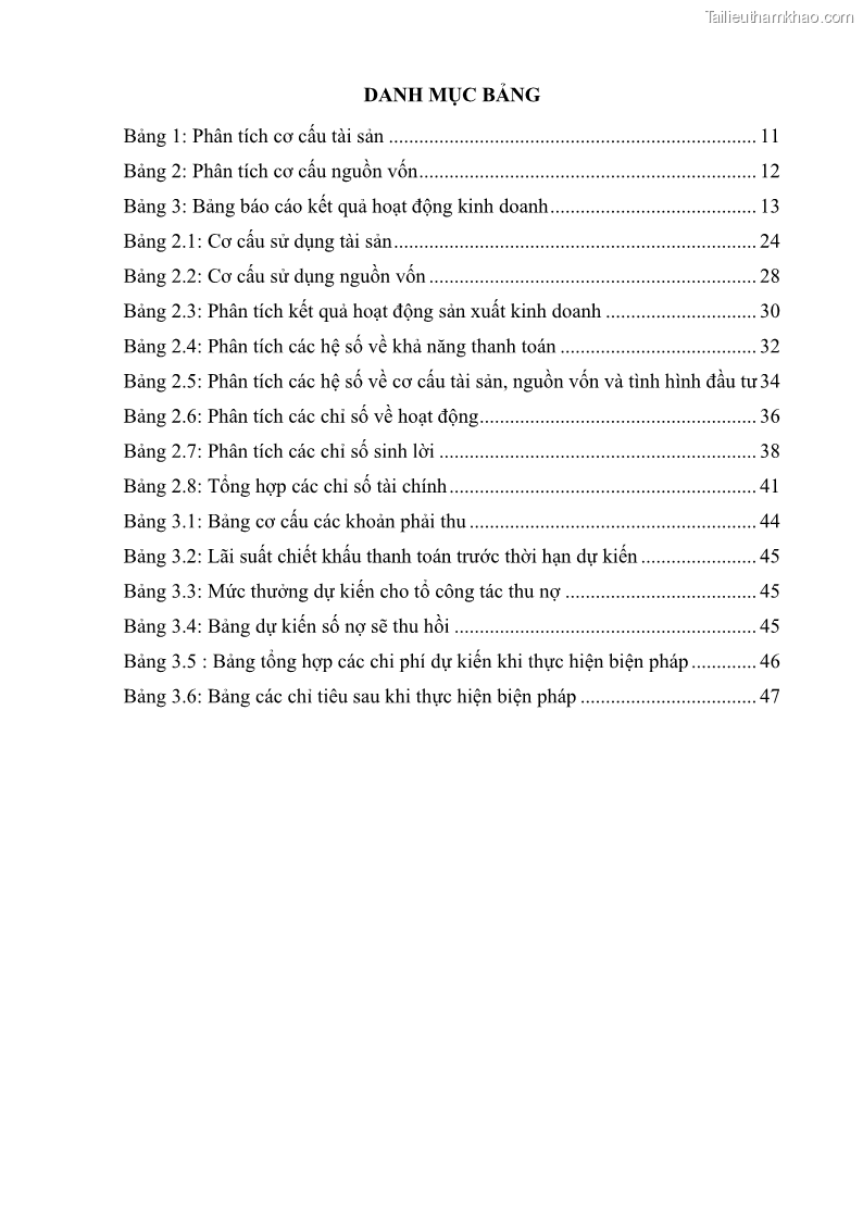 Khóa luận tốt nghiệp tài chính ngân hàng Phân tích tình hình tài chính tại Công ty TNHH Đầu tư Thương mại Hoàng Nam Phát - 1 Trang 10