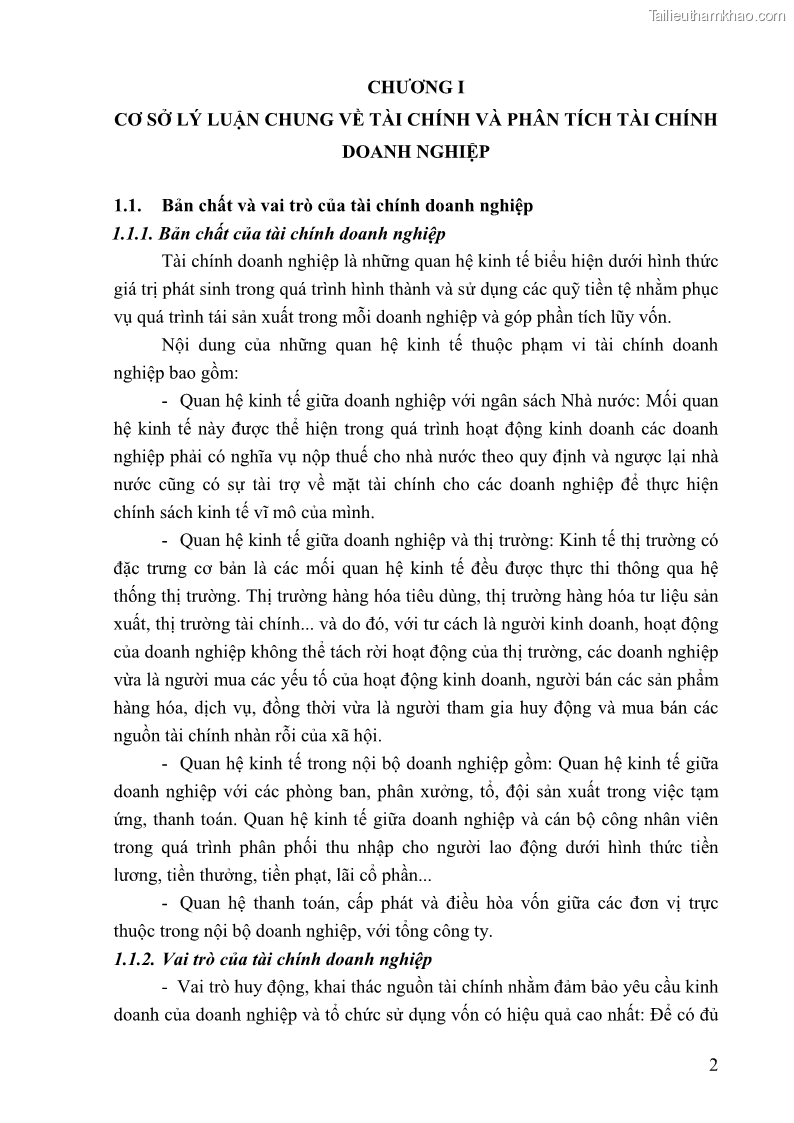 Khóa luận tốt nghiệp tài chính ngân hàng Phân tích tình hình tài chính tại Công ty TNHH Đầu tư Thương mại Hoàng Nam Phát - 1 Trang 12