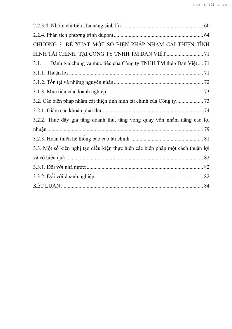 Khóa luận tốt nghiệp tài chính ngân hàng Phân tích tình hình tài chính tại Công ty Thép Đan Việt - 1 Trang 8
