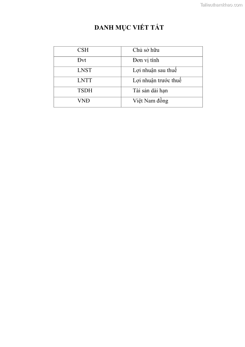 Khóa luận tốt nghiệp tài chính ngân hàng Phân tích tình hình tài chính tại Công ty Thép Đan Việt - 1 Trang 9