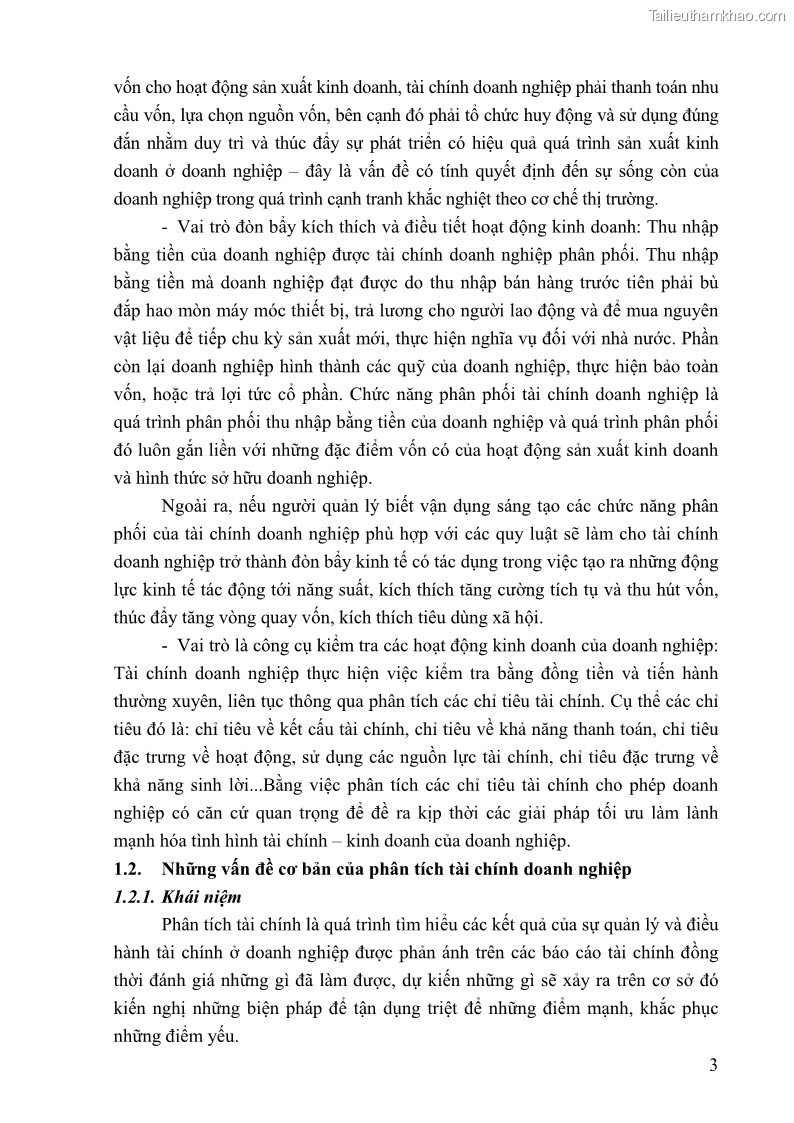 Khóa luận tốt nghiệp tài chính ngân hàng Phân tích tình hình tài chính tại Công ty TNHH Đầu tư Thương mại Hoàng Nam Phát - 2 Trang 13