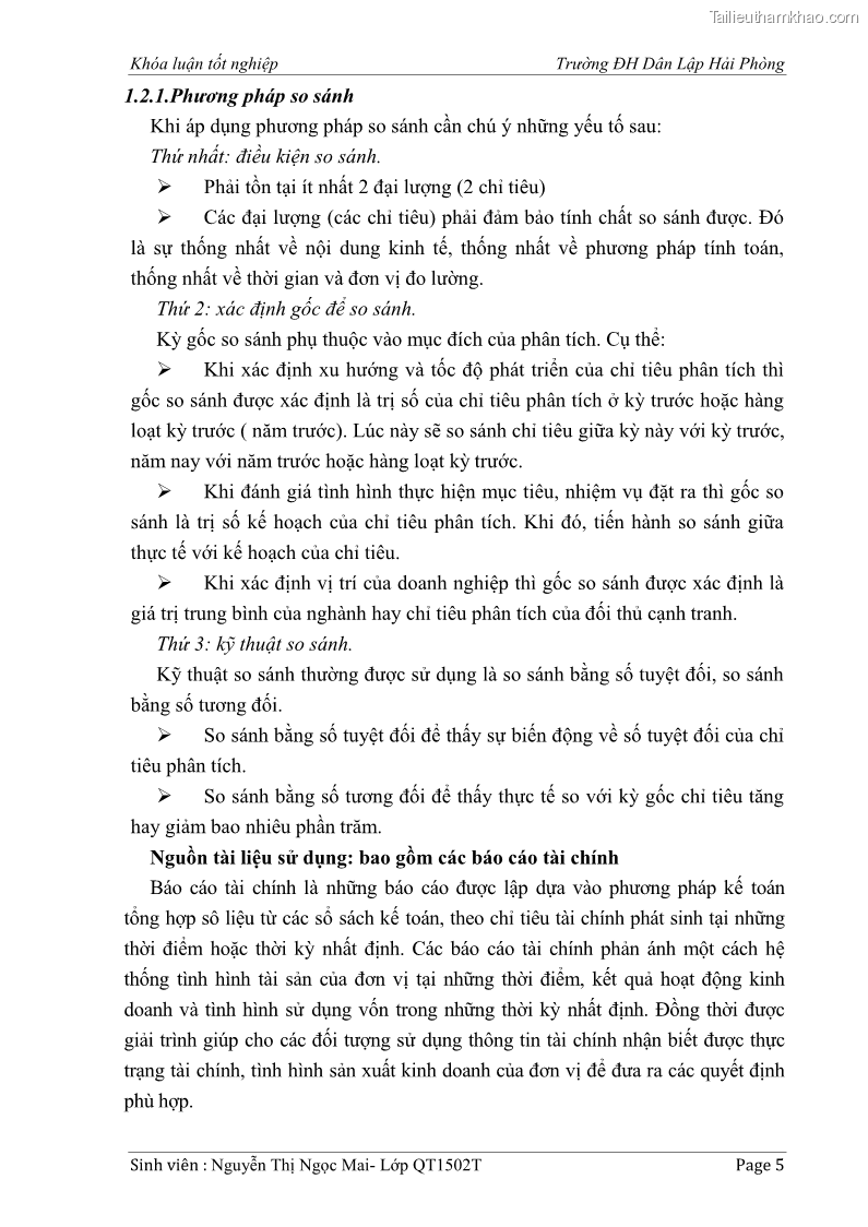Khóa luận tốt nghiệp tài chính ngân hàng Phân tích tình hình tài chính tại Công ty Thép Đan Việt - 2 Trang 14