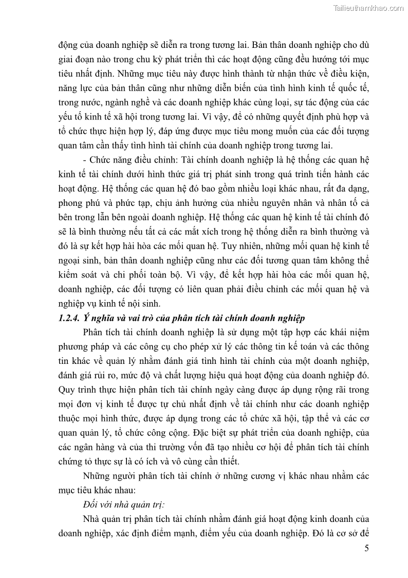 Khóa luận tốt nghiệp tài chính ngân hàng Phân tích tình hình tài chính tại Công ty TNHH Đầu tư Thương mại Hoàng Nam Phát - 2 Trang 15