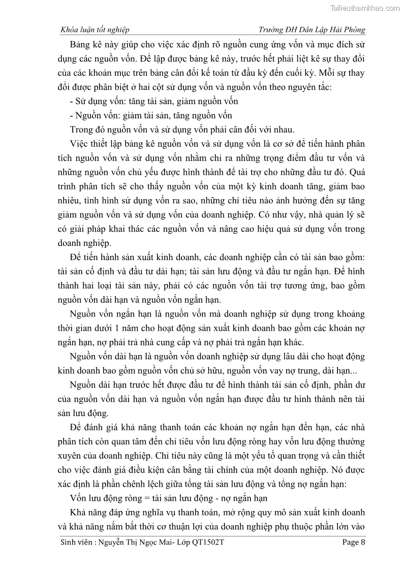 Khóa luận tốt nghiệp tài chính ngân hàng Phân tích tình hình tài chính tại Công ty Thép Đan Việt - 2 Trang 17