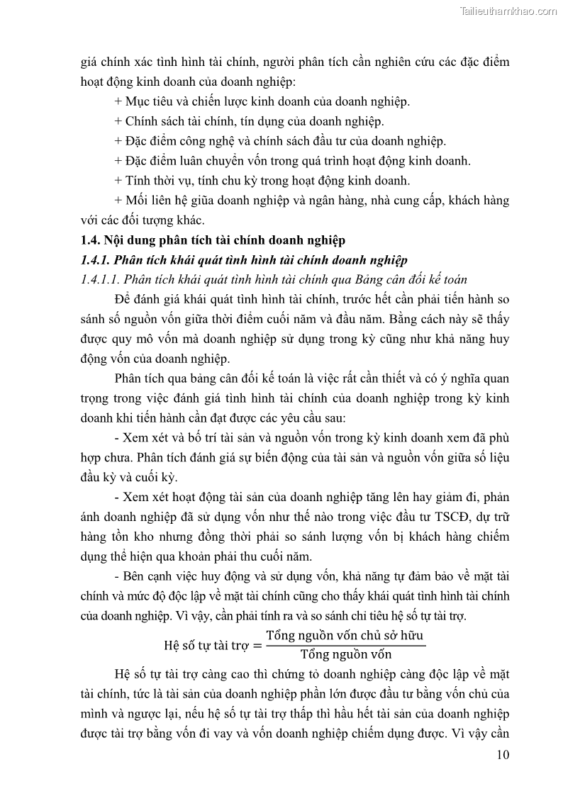 Khóa luận tốt nghiệp tài chính ngân hàng Phân tích tình hình tài chính tại Công ty TNHH Đầu tư Thương mại Hoàng Nam Phát - 2 Trang 20