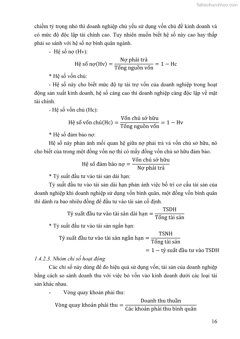 Khóa luận tốt nghiệp tài chính ngân hàng Phân tích tình hình tài chính tại Công ty TNHH Đầu tư Thương mại Hoàng Nam Phát - 3 Trang 26