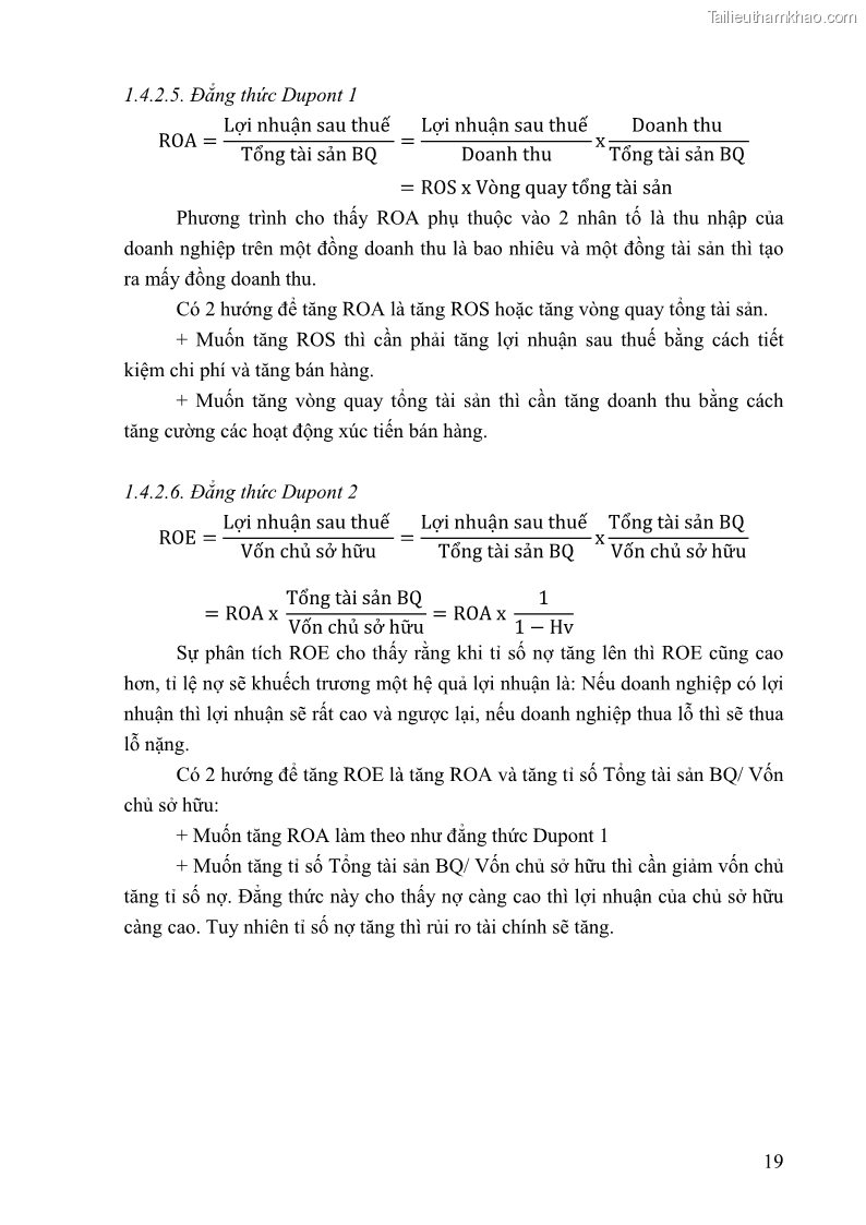 Khóa luận tốt nghiệp tài chính ngân hàng Phân tích tình hình tài chính tại Công ty TNHH Đầu tư Thương mại Hoàng Nam Phát - 3 Trang 29