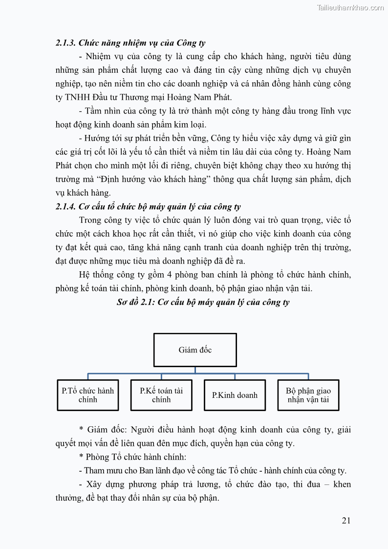 Khóa luận tốt nghiệp tài chính ngân hàng Phân tích tình hình tài chính tại Công ty TNHH Đầu tư Thương mại Hoàng Nam Phát - 3 Trang 31