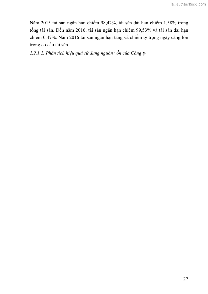 Khóa luận tốt nghiệp tài chính ngân hàng Phân tích tình hình tài chính tại Công ty TNHH Đầu tư Thương mại Hoàng Nam Phát - 4 Trang 37