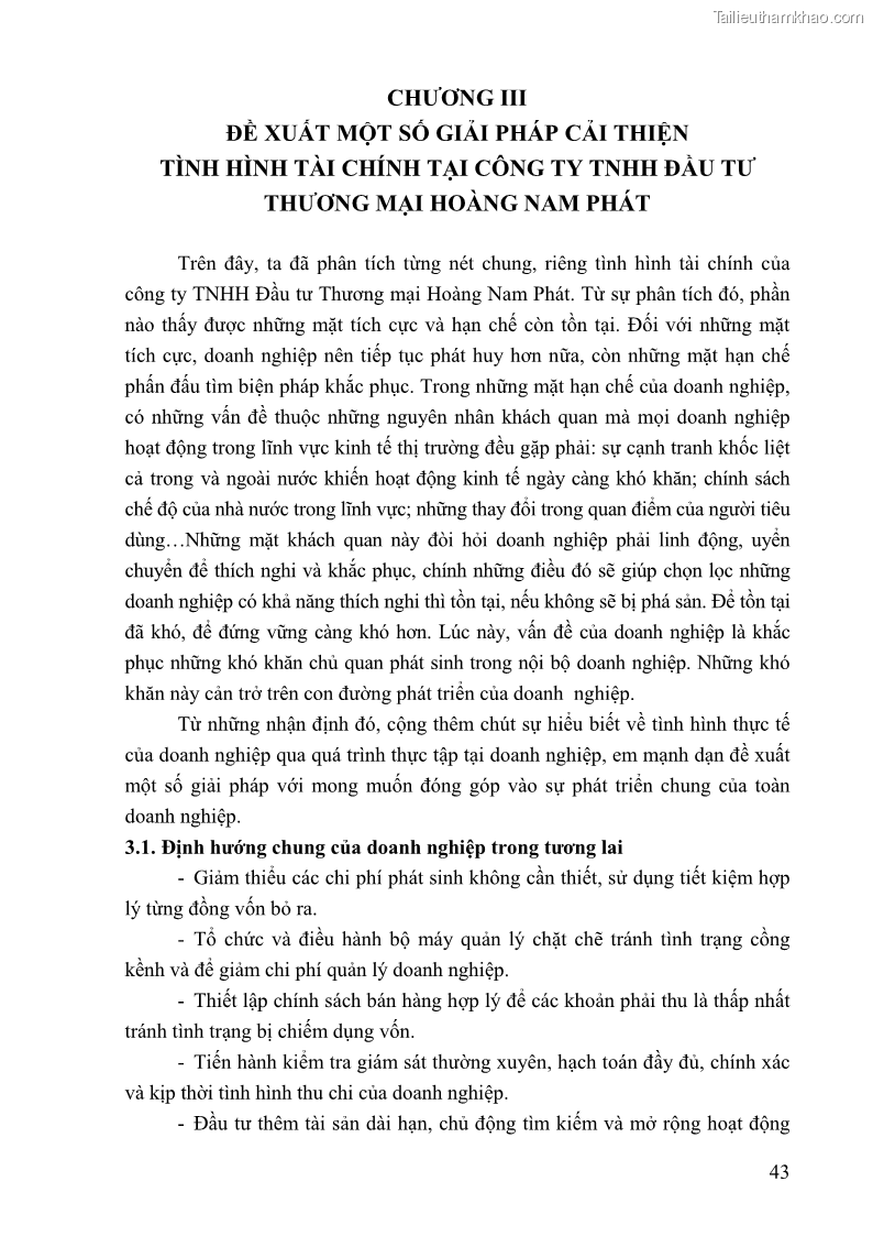 Khóa luận tốt nghiệp tài chính ngân hàng Phân tích tình hình tài chính tại Công ty TNHH Đầu tư Thương mại Hoàng Nam Phát - 5 Trang 53