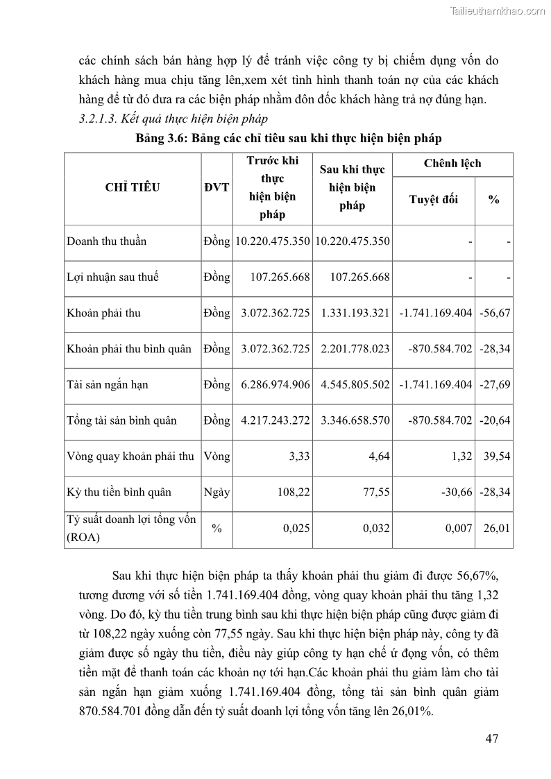 Khóa luận tốt nghiệp tài chính ngân hàng Phân tích tình hình tài chính tại Công ty TNHH Đầu tư Thương mại Hoàng Nam Phát - 5 Trang 57