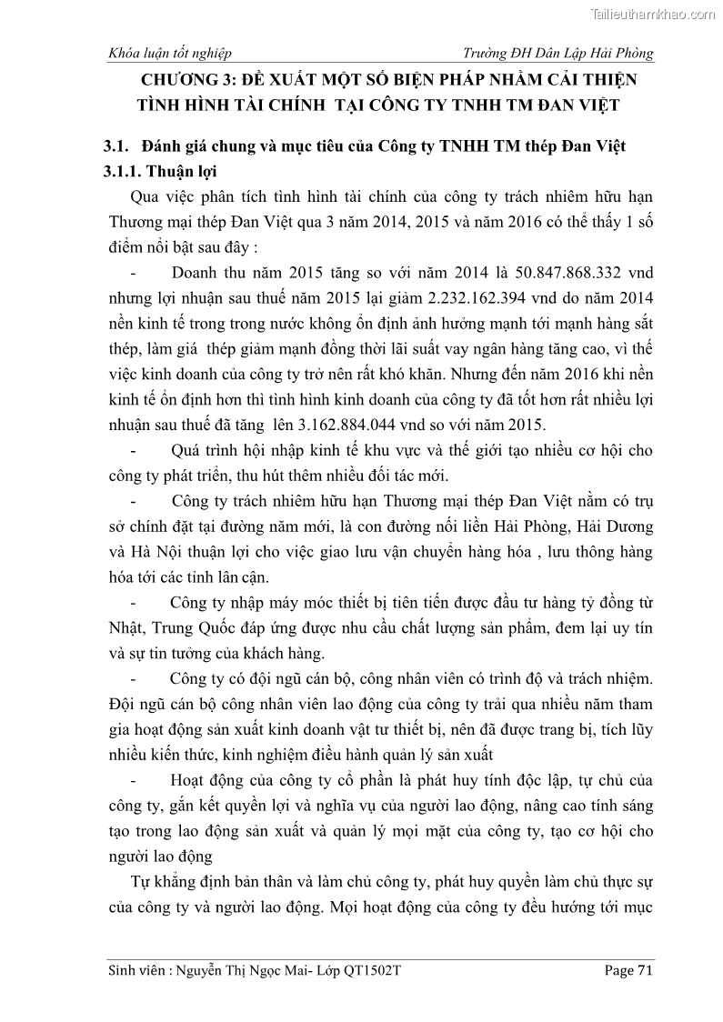 Khóa luận tốt nghiệp tài chính ngân hàng Phân tích tình hình tài chính tại Công ty Thép Đan Việt - 7 Trang 80