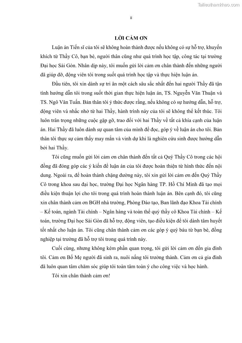 Luận án tiến sĩ tài chính ngân hàng Tác động của sự phát triển thị trường tài chính đến cấu trúc vốn doanh nghiệp niêm yết trong Cộng đồng Kinh tế ASEAN - 1 Trang 3