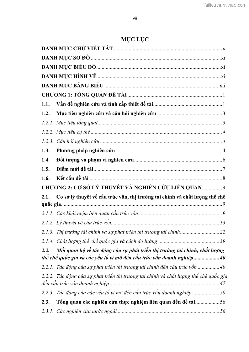 Luận án tiến sĩ tài chính ngân hàng Tác động của sự phát triển thị trường tài chính đến cấu trúc vốn doanh nghiệp niêm yết trong Cộng đồng Kinh tế ASEAN - 1 Trang 8