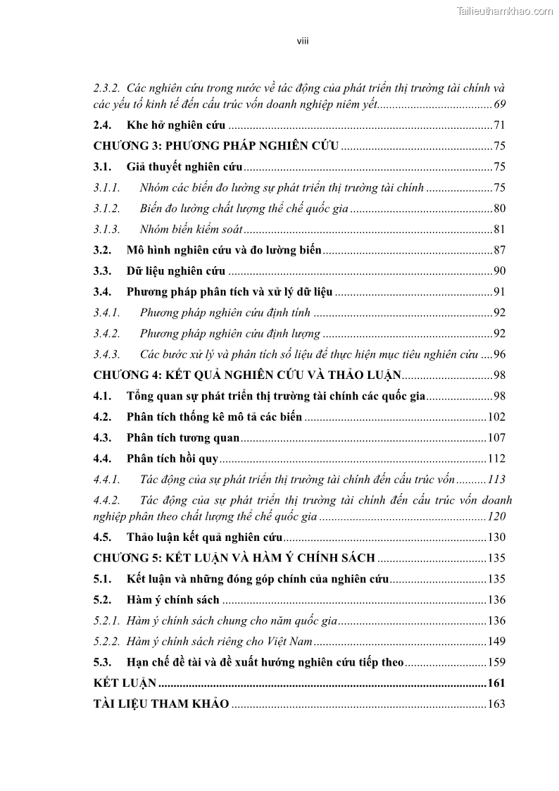 Luận án tiến sĩ tài chính ngân hàng Tác động của sự phát triển thị trường tài chính đến cấu trúc vốn doanh nghiệp niêm yết trong Cộng đồng Kinh tế ASEAN - 1 Trang 9