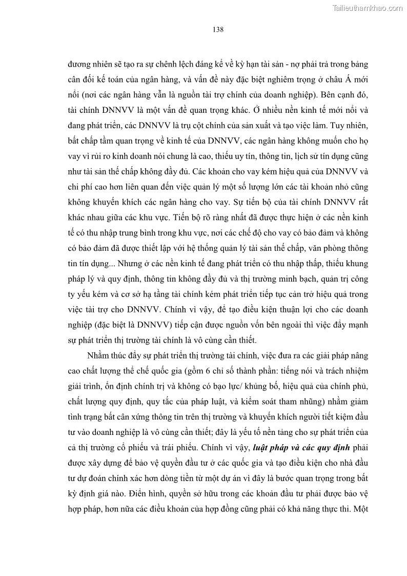 Luận án tiến sĩ tài chính ngân hàng Tác động của sự phát triển thị trường tài chính đến cấu trúc vốn doanh nghiệp niêm yết trong Cộng đồng Kinh tế ASEAN - 13 Trang 151