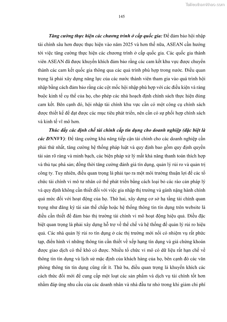 Luận án tiến sĩ tài chính ngân hàng Tác động của sự phát triển thị trường tài chính đến cấu trúc vốn doanh nghiệp niêm yết trong Cộng đồng Kinh tế ASEAN - 14 Trang 158