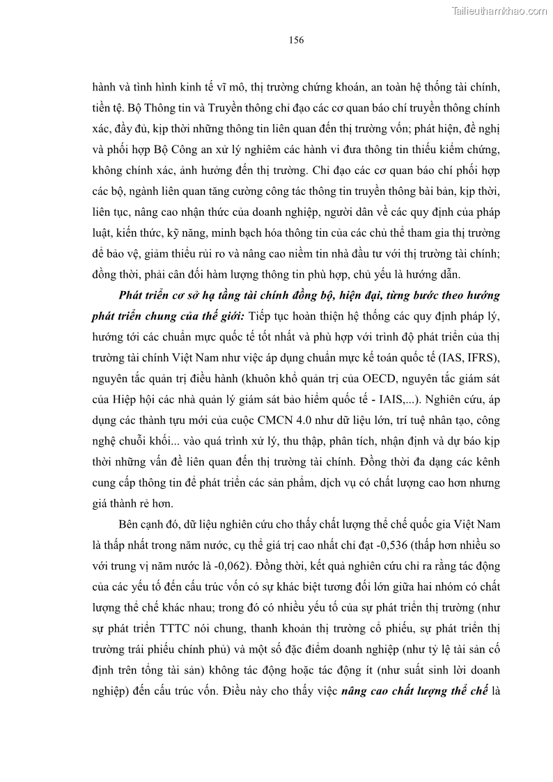 Luận án tiến sĩ tài chính ngân hàng Tác động của sự phát triển thị trường tài chính đến cấu trúc vốn doanh nghiệp niêm yết trong Cộng đồng Kinh tế ASEAN - 15 Trang 169