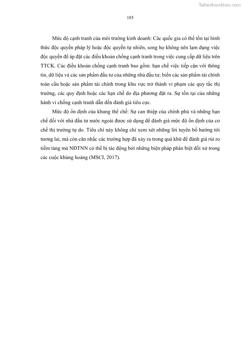 Luận án tiến sĩ tài chính ngân hàng Tác động của sự phát triển thị trường tài chính đến cấu trúc vốn doanh nghiệp niêm yết trong Cộng đồng Kinh tế ASEAN - 17 Trang 198