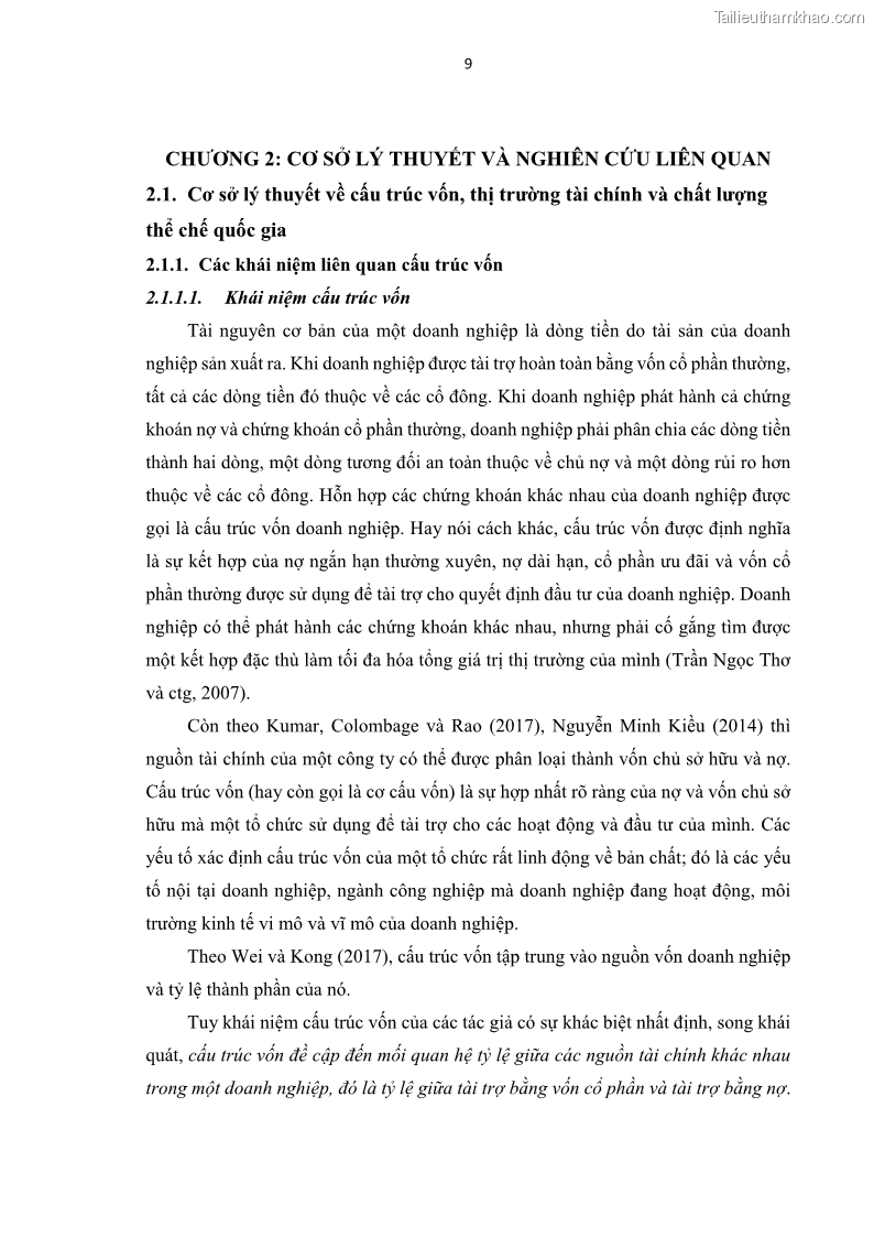 Luận án tiến sĩ tài chính ngân hàng Tác động của sự phát triển thị trường tài chính đến cấu trúc vốn doanh nghiệp niêm yết trong Cộng đồng Kinh tế ASEAN - 2 Trang 22