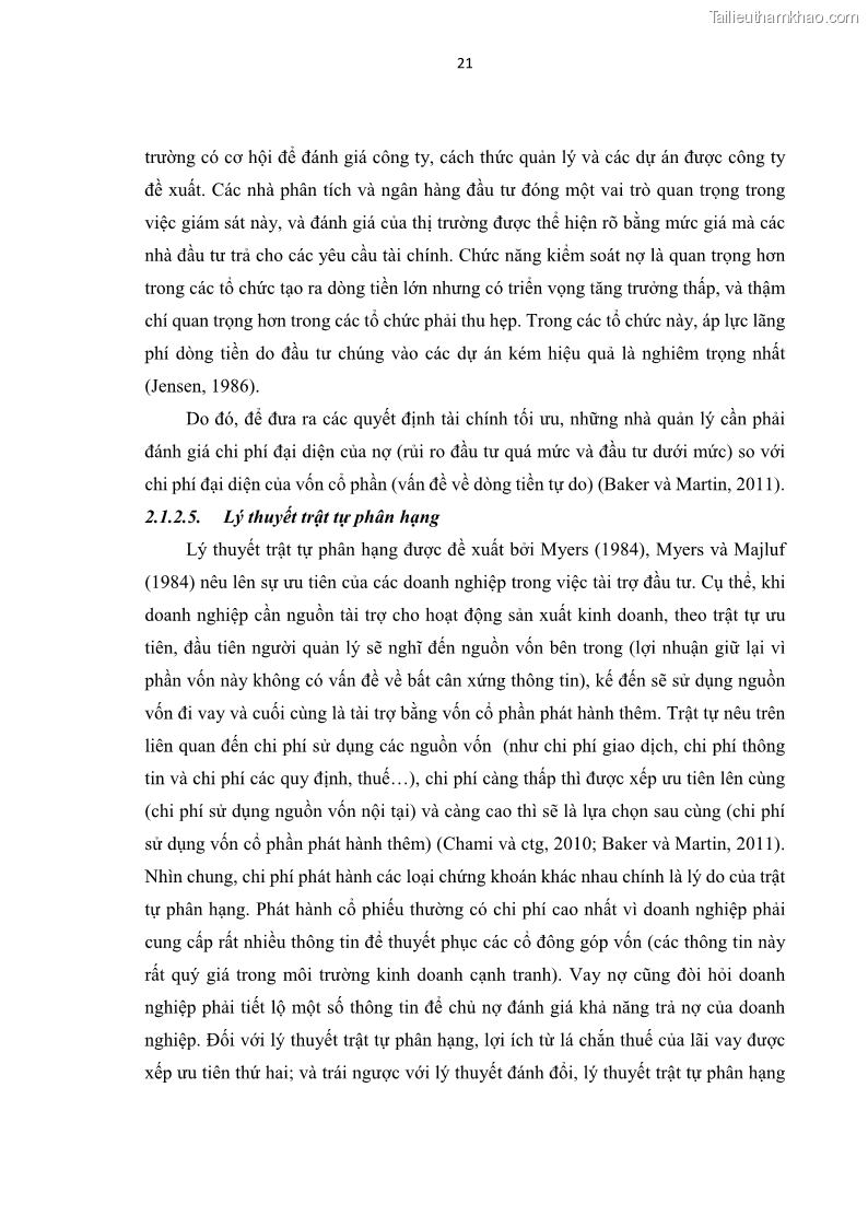 Luận án tiến sĩ tài chính ngân hàng Tác động của sự phát triển thị trường tài chính đến cấu trúc vốn doanh nghiệp niêm yết trong Cộng đồng Kinh tế ASEAN - 3 Trang 34