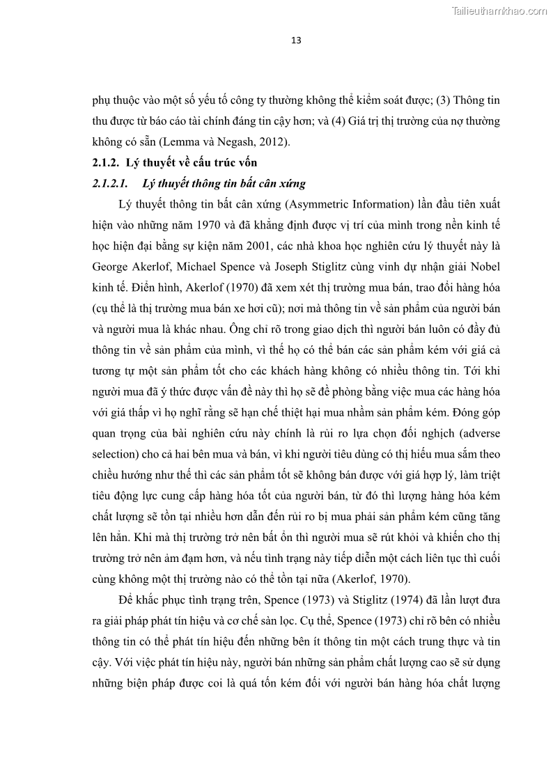 Luận án tiến sĩ tài chính ngân hàng Tác động của sự phát triển thị trường tài chính đến cấu trúc vốn doanh nghiệp niêm yết trong Cộng đồng Kinh tế ASEAN - 3 Trang 26