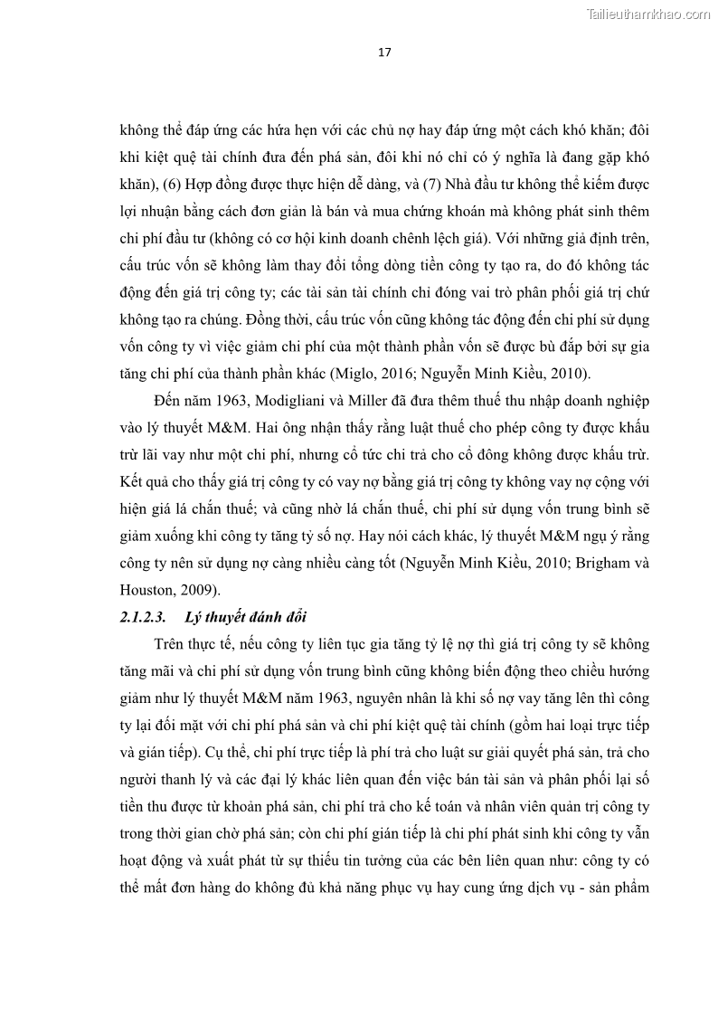 Luận án tiến sĩ tài chính ngân hàng Tác động của sự phát triển thị trường tài chính đến cấu trúc vốn doanh nghiệp niêm yết trong Cộng đồng Kinh tế ASEAN - 3 Trang 30