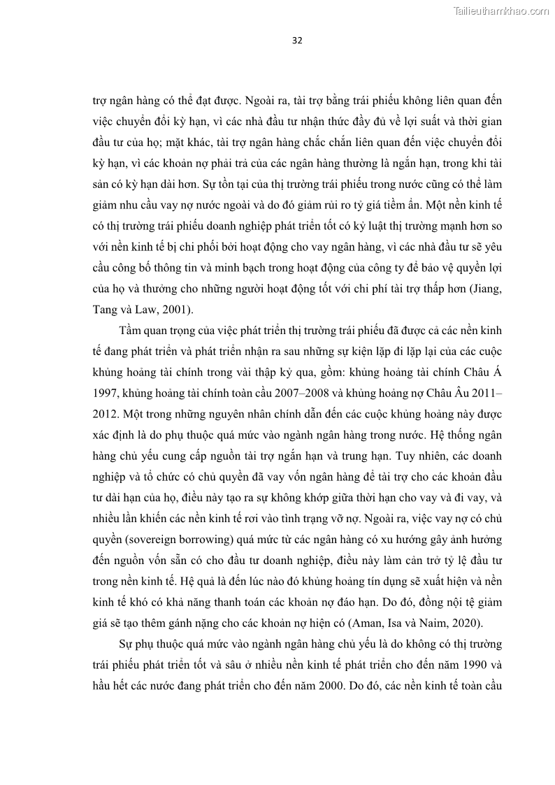 Luận án tiến sĩ tài chính ngân hàng Tác động của sự phát triển thị trường tài chính đến cấu trúc vốn doanh nghiệp niêm yết trong Cộng đồng Kinh tế ASEAN - 4 Trang 45