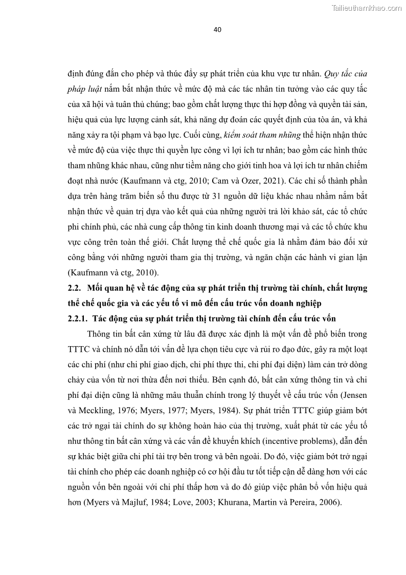 Luận án tiến sĩ tài chính ngân hàng Tác động của sự phát triển thị trường tài chính đến cấu trúc vốn doanh nghiệp niêm yết trong Cộng đồng Kinh tế ASEAN - 5 Trang 53