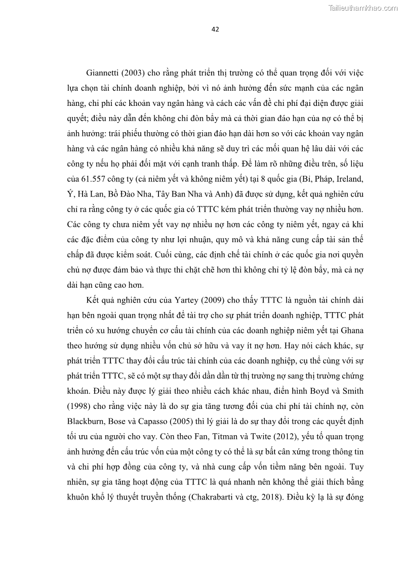 Luận án tiến sĩ tài chính ngân hàng Tác động của sự phát triển thị trường tài chính đến cấu trúc vốn doanh nghiệp niêm yết trong Cộng đồng Kinh tế ASEAN - 5 Trang 55