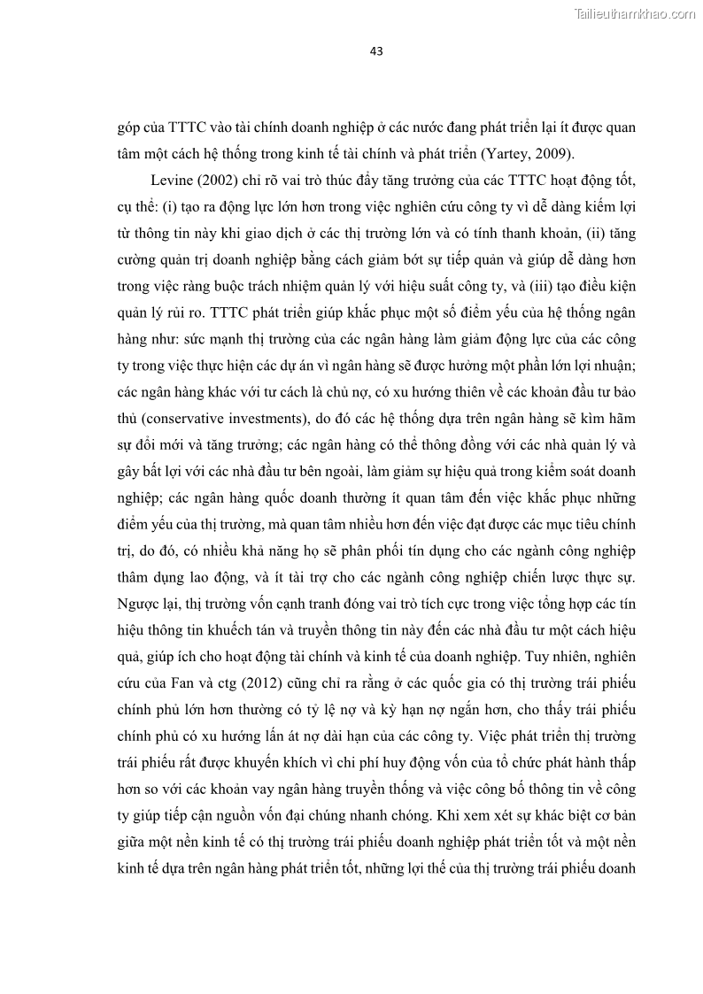 Luận án tiến sĩ tài chính ngân hàng Tác động của sự phát triển thị trường tài chính đến cấu trúc vốn doanh nghiệp niêm yết trong Cộng đồng Kinh tế ASEAN - 5 Trang 56