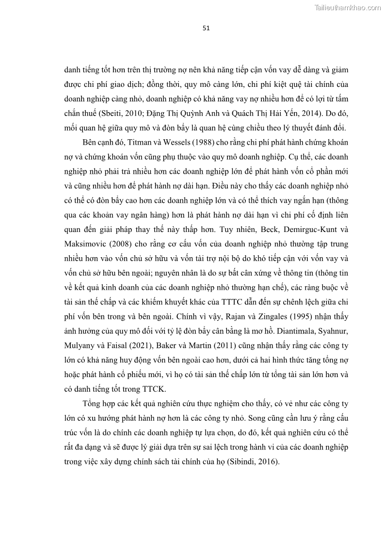 Luận án tiến sĩ tài chính ngân hàng Tác động của sự phát triển thị trường tài chính đến cấu trúc vốn doanh nghiệp niêm yết trong Cộng đồng Kinh tế ASEAN - 6 Trang 64