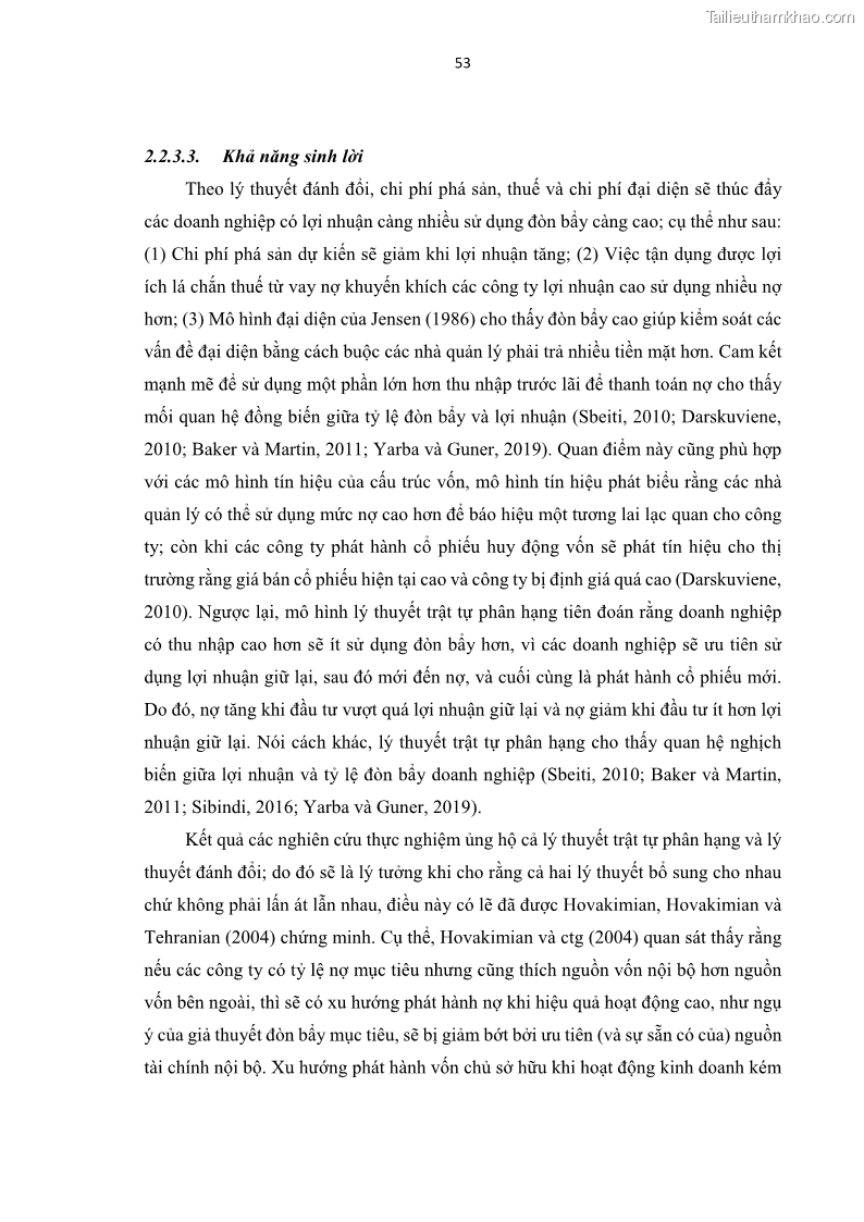 Luận án tiến sĩ tài chính ngân hàng Tác động của sự phát triển thị trường tài chính đến cấu trúc vốn doanh nghiệp niêm yết trong Cộng đồng Kinh tế ASEAN - 6 Trang 66