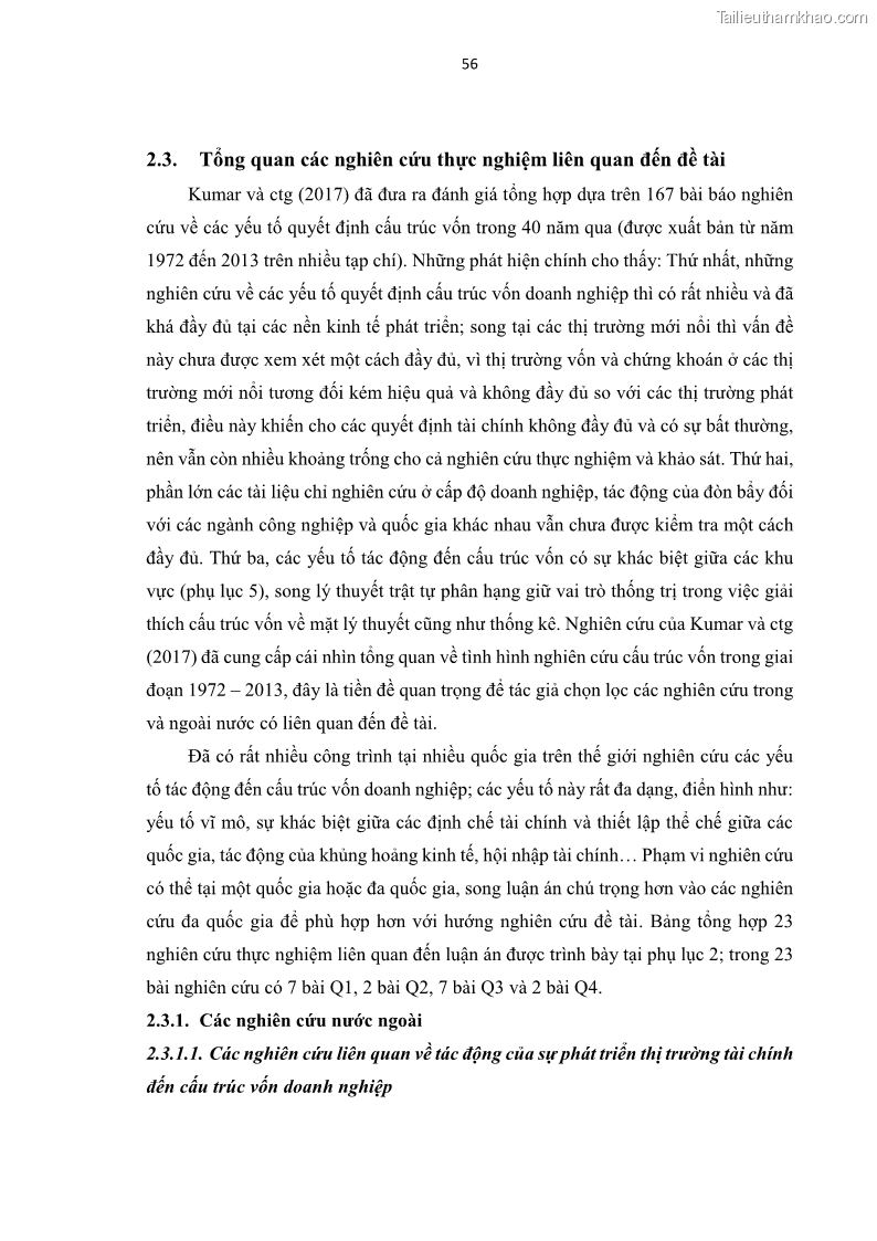 Luận án tiến sĩ tài chính ngân hàng Tác động của sự phát triển thị trường tài chính đến cấu trúc vốn doanh nghiệp niêm yết trong Cộng đồng Kinh tế ASEAN - 6 Trang 69