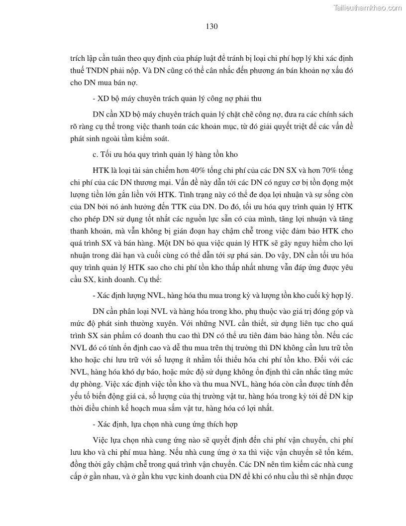 Luận án tiến sĩ tài chính ngân hàng Tác động của tính thanh khoản đến hiệu quả tài chính của các Công ty phi tài chính niêm yết trên thị trường chứng khoán Việt Nam - 12 Trang 143