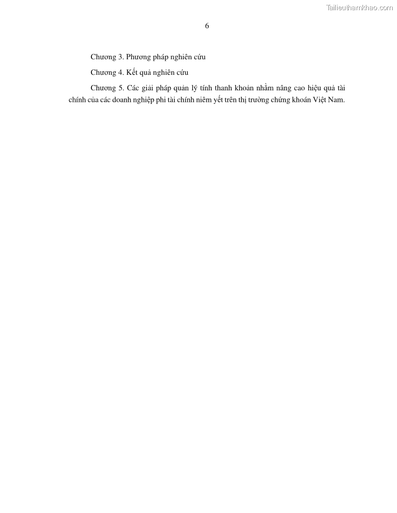 Luận án tiến sĩ tài chính ngân hàng Tác động của tính thanh khoản đến hiệu quả tài chính của các Công ty phi tài chính niêm yết trên thị trường chứng khoán Việt Nam - 2 Trang 19