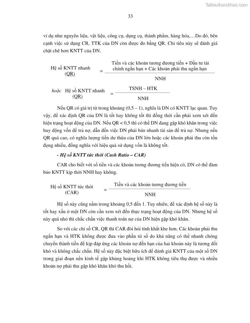 Luận án tiến sĩ tài chính ngân hàng Tác động của tính thanh khoản đến hiệu quả tài chính của các Công ty phi tài chính niêm yết trên thị trường chứng khoán Việt Nam - 4 Trang 46