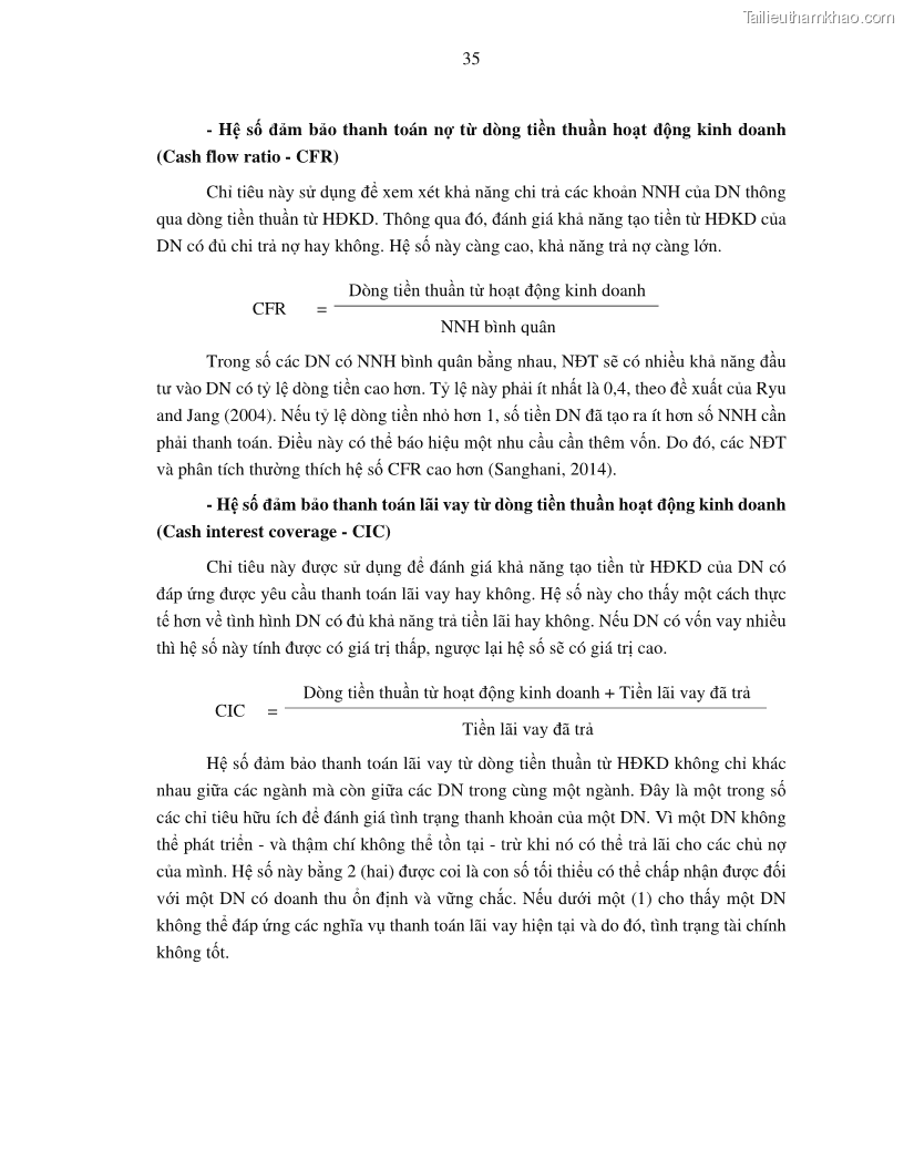 Luận án tiến sĩ tài chính ngân hàng Tác động của tính thanh khoản đến hiệu quả tài chính của các Công ty phi tài chính niêm yết trên thị trường chứng khoán Việt Nam - 4 Trang 48