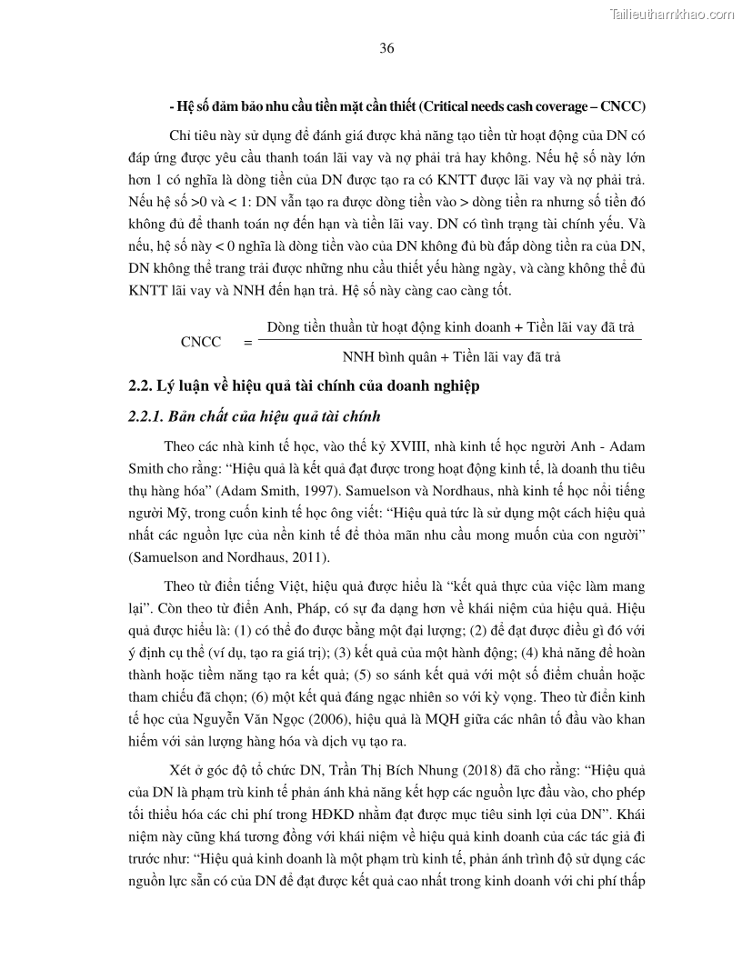 Luận án tiến sĩ tài chính ngân hàng Tác động của tính thanh khoản đến hiệu quả tài chính của các Công ty phi tài chính niêm yết trên thị trường chứng khoán Việt Nam - 5 Trang 49