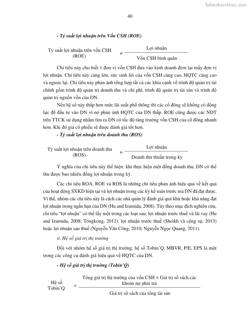 Luận án tiến sĩ tài chính ngân hàng Tác động của tính thanh khoản đến hiệu quả tài chính của các Công ty phi tài chính niêm yết trên thị trường chứng khoán Việt Nam - 5 Trang 53
