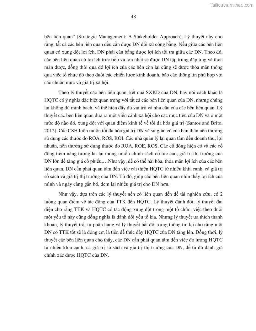 Luận án tiến sĩ tài chính ngân hàng Tác động của tính thanh khoản đến hiệu quả tài chính của các Công ty phi tài chính niêm yết trên thị trường chứng khoán Việt Nam - 6 Trang 61