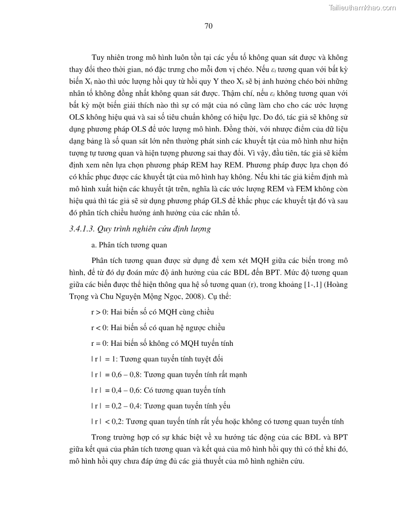 Luận án tiến sĩ tài chính ngân hàng Tác động của tính thanh khoản đến hiệu quả tài chính của các Công ty phi tài chính niêm yết trên thị trường chứng khoán Việt Nam - 7 Trang 83