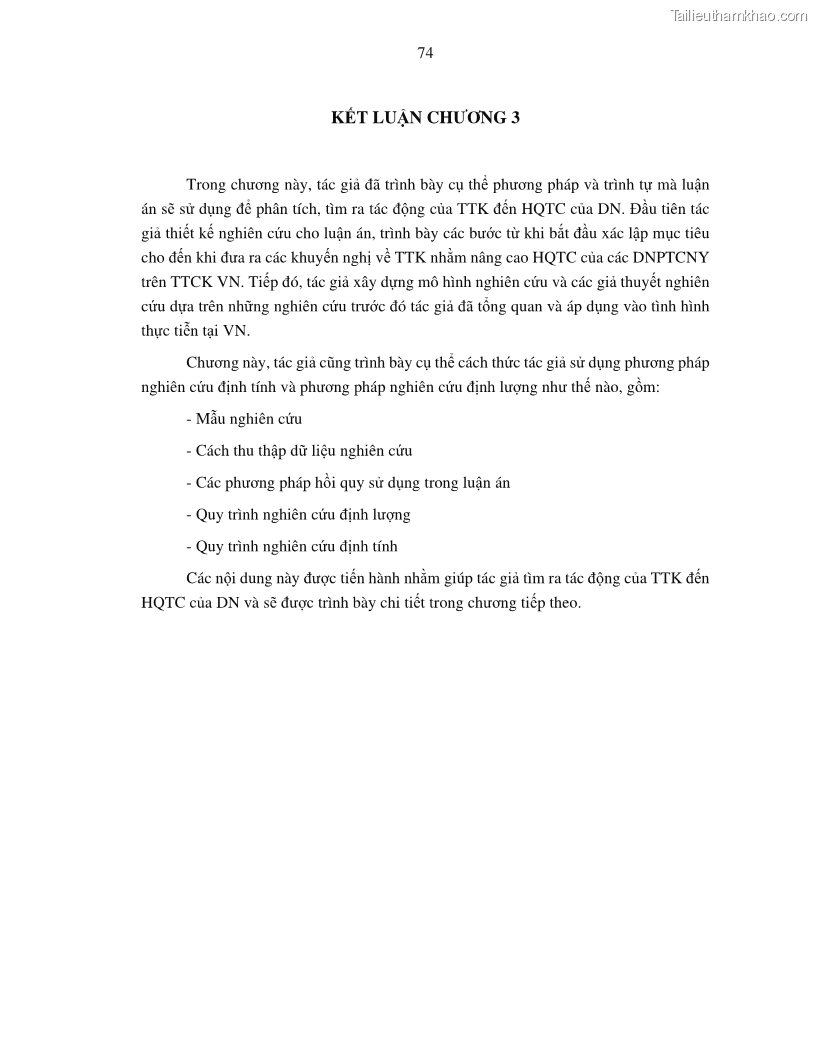Luận án tiến sĩ tài chính ngân hàng Tác động của tính thanh khoản đến hiệu quả tài chính của các Công ty phi tài chính niêm yết trên thị trường chứng khoán Việt Nam - 8 Trang 87