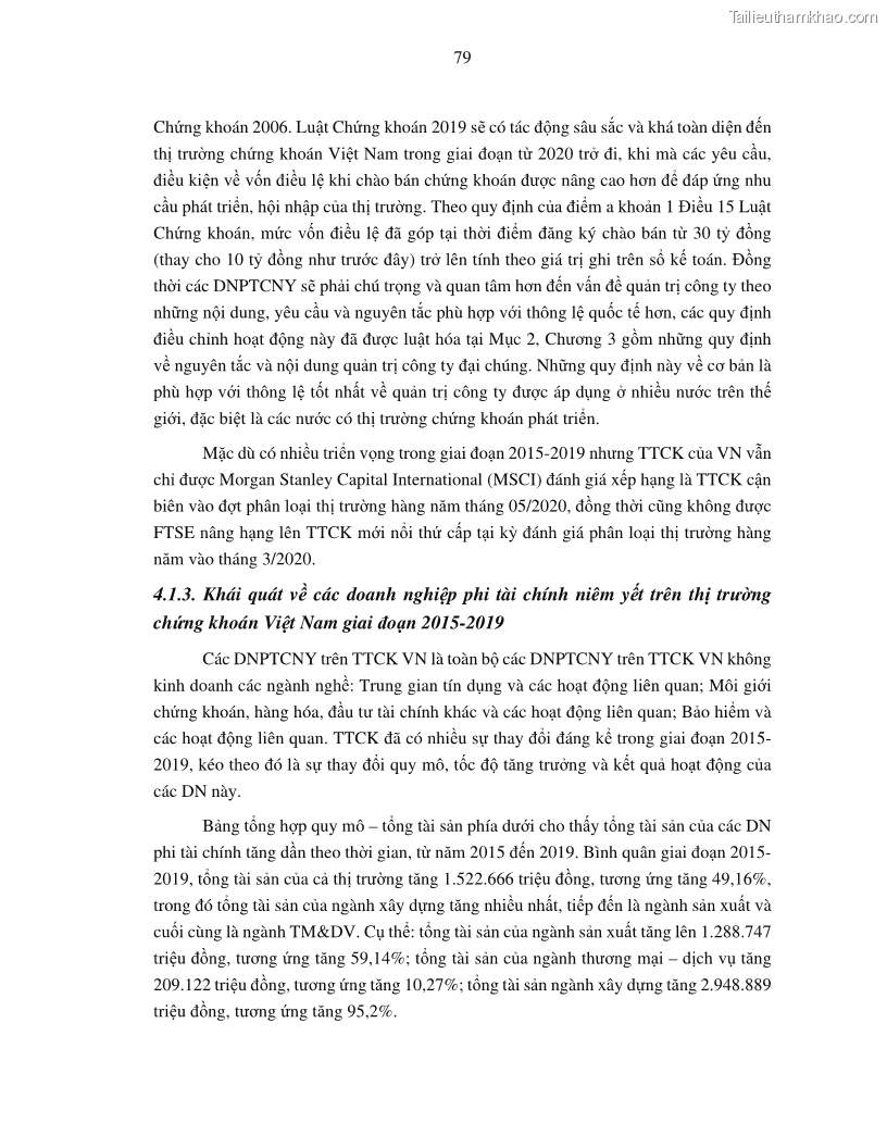 Luận án tiến sĩ tài chính ngân hàng Tác động của tính thanh khoản đến hiệu quả tài chính của các Công ty phi tài chính niêm yết trên thị trường chứng khoán Việt Nam - 8 Trang 92
