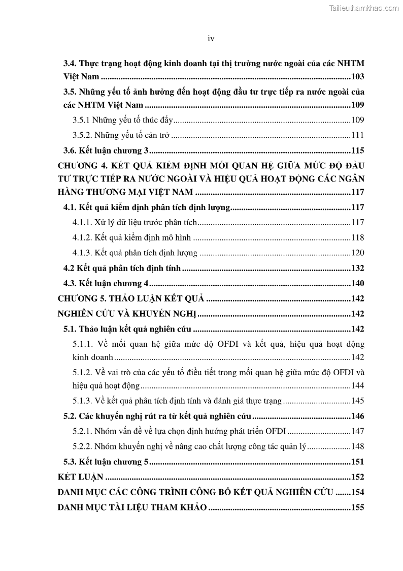 Luận án tiến sĩ tài chính ngân hàng Tác động hoạt động đầu tư trực tiếp ra nước ngoài đến hiệu quả hoạt động tại các NHTM Việt Nam - 1 Trang 6