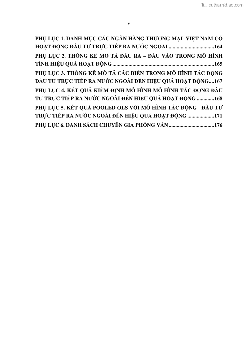 Luận án tiến sĩ tài chính ngân hàng Tác động hoạt động đầu tư trực tiếp ra nước ngoài đến hiệu quả hoạt động tại các NHTM Việt Nam - 1 Trang 7