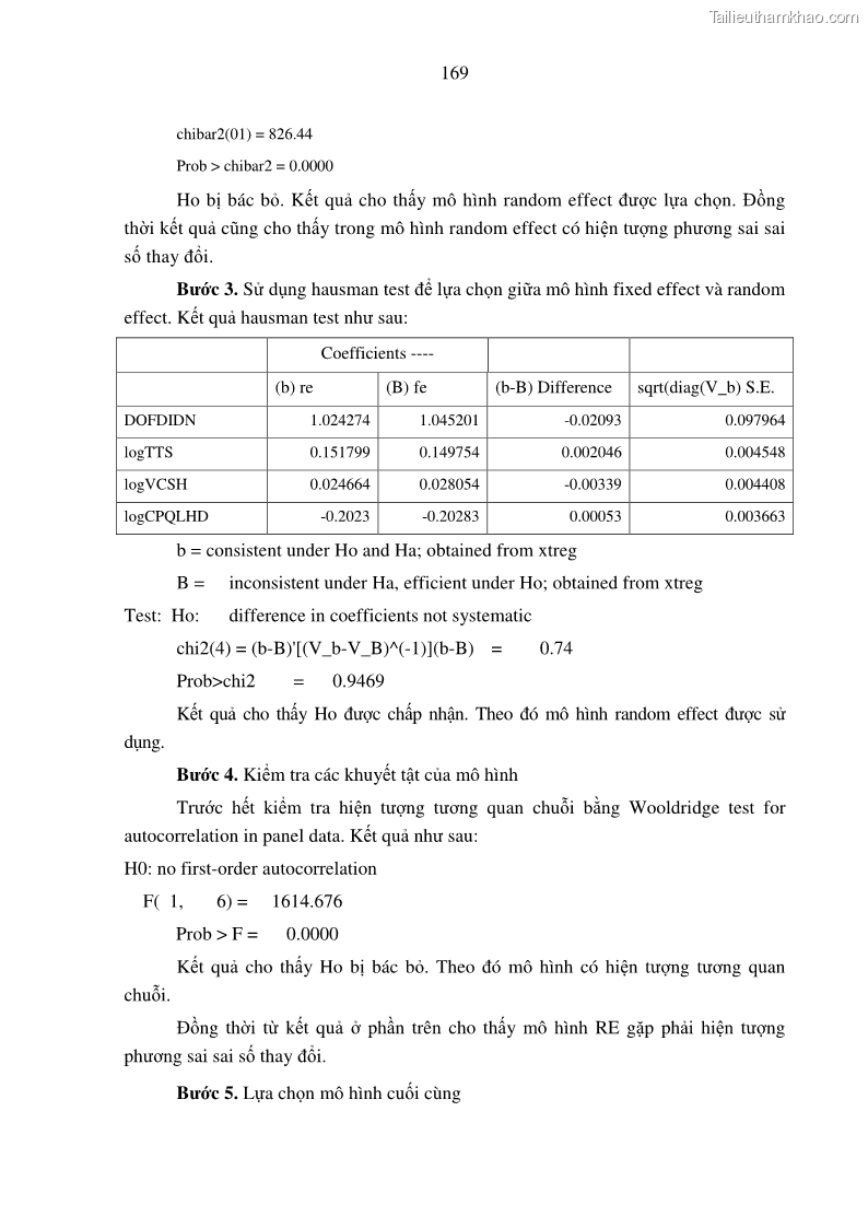 Luận án tiến sĩ tài chính ngân hàng Tác động hoạt động đầu tư trực tiếp ra nước ngoài đến hiệu quả hoạt động tại các NHTM Việt Nam - 15 Trang 179